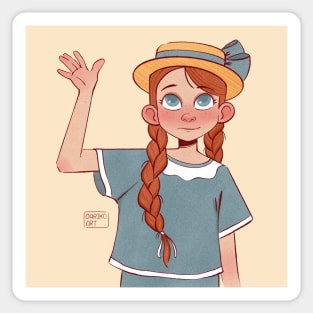 Redhead girl Sticker